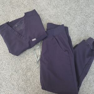 Figs Zamora Caterina Scrubs Purple Shadow Scrub Set